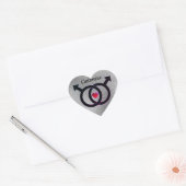 Gay Marriage Silver Heart Sticker (Envelop)