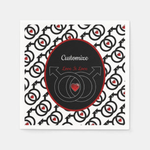 Gay Marriage Specialized White Paper Napkins Servet