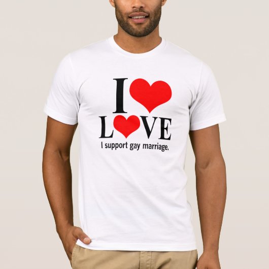 Gay Marriage Support T-Shirt (Voorkant)