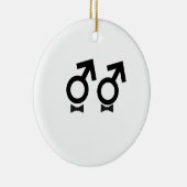 Gay Marriage T-shirt Keramisch Ornament (Rechts)