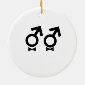 Gay Marriage T-shirt Keramisch Ornament (Achterkant)