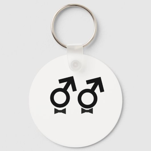 Gay Marriage T-shirt Sleutelhanger (Voorkant)