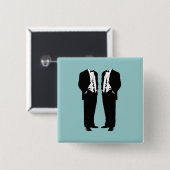 Gay Marriage Vierkante Button 5,1 Cm (Voorkant /achterkant)