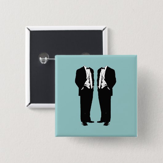 Gay Marriage Vierkante Button 5,1 Cm (Voorkant /achterkant)