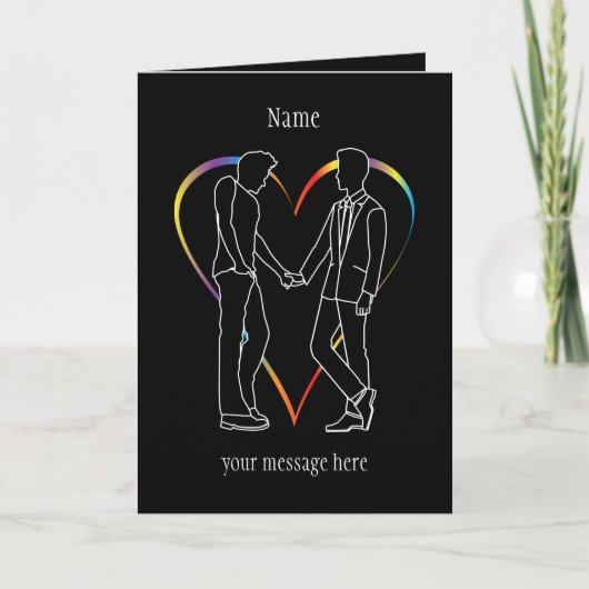 Gay Men Greeting card Kaart (Voorkant)