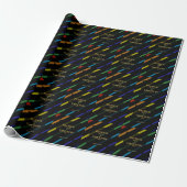 Gay Men Wedding Elegant Rainbow Cadeaupapier (Uitgerold)