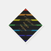 Gay Men Wedding Elegant Rainbow Cocktail Servet (Hoek)
