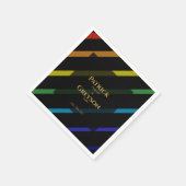 Gay Men Wedding Elegant Rainbow Cocktail Servet (Hoek)