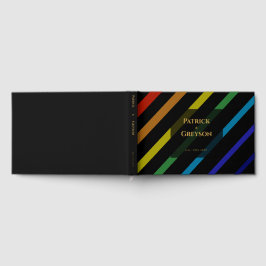 Gay Men Wedding Elegant Rainbow Gastenboek