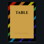 Gay Men Wedding Elegant Rainbow Kaart<br><div class="desc">Celebrate your love with the Gay Men Wedding Elegant Rainbow collection — a complete suite of coordinating stationery and accessories designed for two grooms. Bold diagonal Progress Pride stripes on sophisticated black, with gold typography throughout. Every piece in this suite is fully customizable with your names, date, and wedding details....</div>