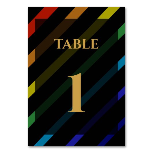 Gay Men Wedding Elegant Rainbow Kaart (Voorkant)