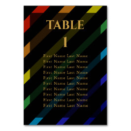 Gay Men Wedding Elegant Rainbow Name Kaart