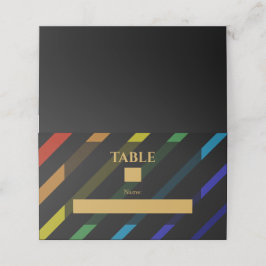 Gay Men Wedding Elegant Rainbow Plaatskaartje
