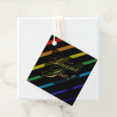 Gay Men Wedding Elegant Rainbow Thank You Bedankjes Labels (In situ)