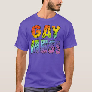 Gay Mess Rainbow Grappig Messy Queen Pride Premium T-shirt