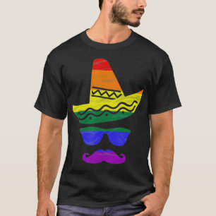 Gay Mexicaans Regenboog Mustache LGB Pride Gift T-shirt