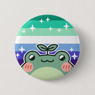 Gay MLM LGBT Pride Vlag Kikker Ronde Button 5,7 Cm
