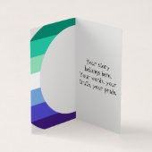 Gay MLM Pride Crescent Moons Greeting Card Visitekaartje (Binnen)