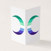Gay MLM Pride Crescent Moons Greeting Card Visitekaartje (Buitenkant)