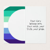 Gay MLM Pride Crescent Moons Greeting Card Visitekaartje (Binnenkant ongevouwen)