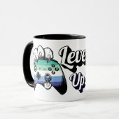 Gay MLM Pride Level Up Tijgerpoot Controller Mok (Voorkant links)