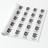 Gay Mr en Mr Bold gepersonaliseerde moderne bruilo Cadeaupapier (Uitgerold)