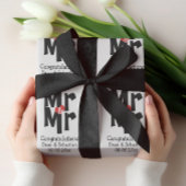 Gay Mr en Mr Bold gepersonaliseerde moderne bruilo Cadeaupapier