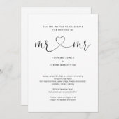 Gay Mr & Mr All in One Wedding Invitation Kaart (Voorkant / Achterkant)