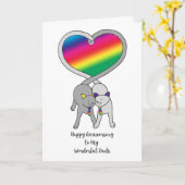 Gay My Dads Ouders Jubileum Rainbow Cats Kaart (Gele Bloem)