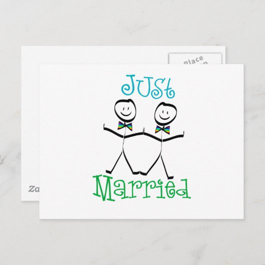 Gay Net getrouwd Aankondigingskaart (Voorkant / Achterkant)