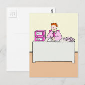 Gay New Job Gefeliciteerd Cartoon Briefkaart (Voorkant / Achterkant)