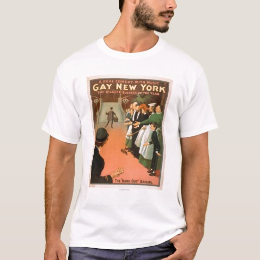 Gay New YorkRich Gentleman Theater Poster T-shirt (Voorkant)