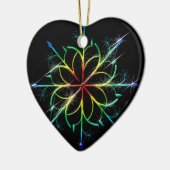 Gay Newly Weds eerste kerstpride Snowflake Keramisch Ornament (Links)