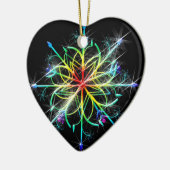 Gay Newly Weds eerste kerstpride Snowflake Keramisch Ornament (Links)