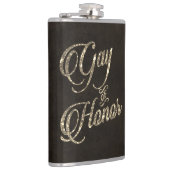 Gay of Honor Bar | Bruidsfeest Keepsake Gold Heupfles (Rechts)