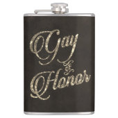 Gay of Honor Bar | Bruidsfeest Keepsake Gold Heupfles (Voorkant)