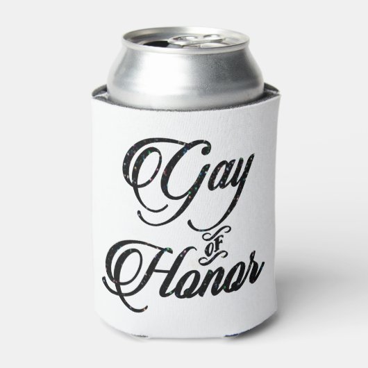 Gay of Honor Bar | Bruidsfeestje Aangepaste aanden Blikjeskoeler (Blikje Voorkant)