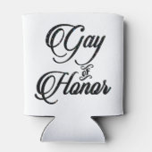 Gay of Honor Bar | Bruidsfeestje Aangepaste aanden Blikjeskoeler (Achterkant)