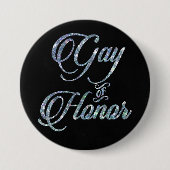 Gay of Honor Style | Bridal Party Custom Keepslag Ronde Button 7,6 Cm (Voorkant)