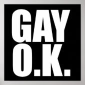 Gay Ok Funny Text Poster (Voorkant)