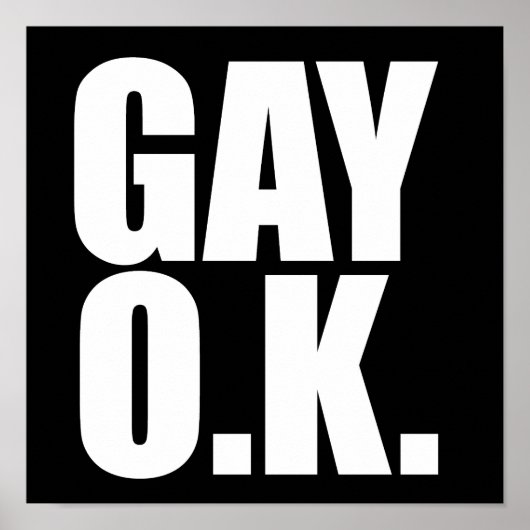 Gay Ok Funny Text Poster (Voorkant)