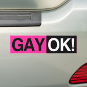 GAY OK  --.png Bumpersticker (Op auto)
