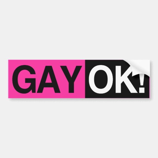 GAY OK  --.png Bumpersticker (Voorkant)