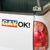 GAY OK —.png Bumpersticker (Op Truck)