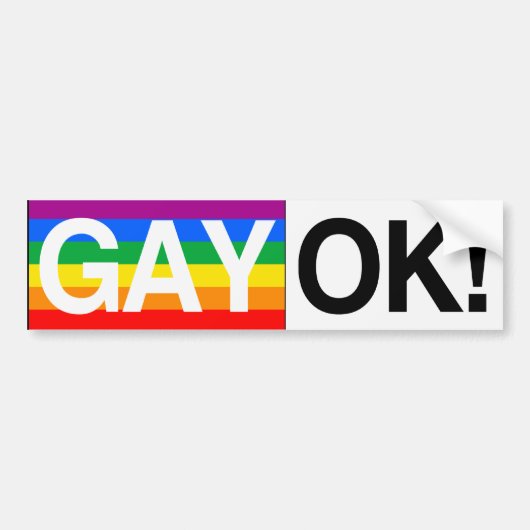 GAY OK —.png Bumpersticker (Voorkant)