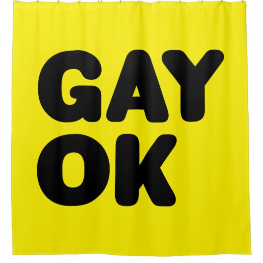 GAY OK / Proud om homo / LGBT-ondersteunend ontwer Douchegordijn (Voorkant)