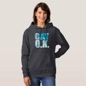 GAY OK troebele hipster-stijl Hoodie (Voorkant volledig)