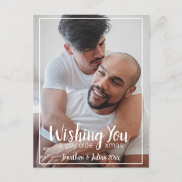 Gay Olde Kerst LGBTQ Vakantie Feestdagenkaart