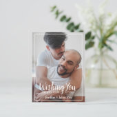 Gay Olde Kerst LGBTQ Vakantie Feestdagenkaart (Staand voorkant)