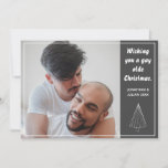Gay Olde Kerstkerst LGBTQ Chalkboard Kerstmis Feestdagenkaart<br><div class="desc">Met deze persoonlijke kerstkaart vieren we je liefde en wens je vrienden en familie veel succes. Voeg uw foto en douanebericht op rug toe.</div>